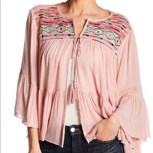 Romeo + Juliette Couture Embroidered Top Cardigan